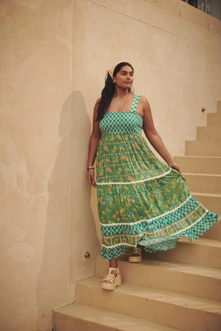 Basil - Sunshine Dreams Boho Maxi-jurk