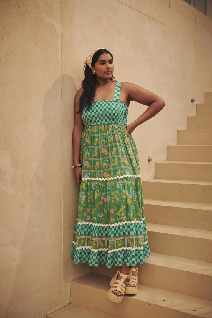 Basil - Sunshine Dreams Boho Maxi-jurk
