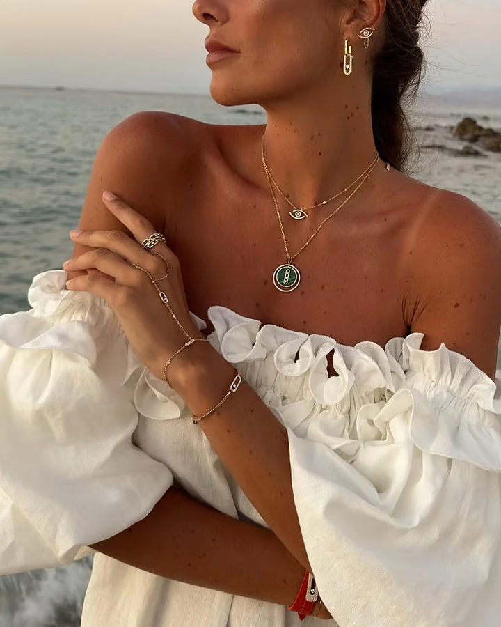 Sofia - Linnen Dreams Off-Shoulder Jurk