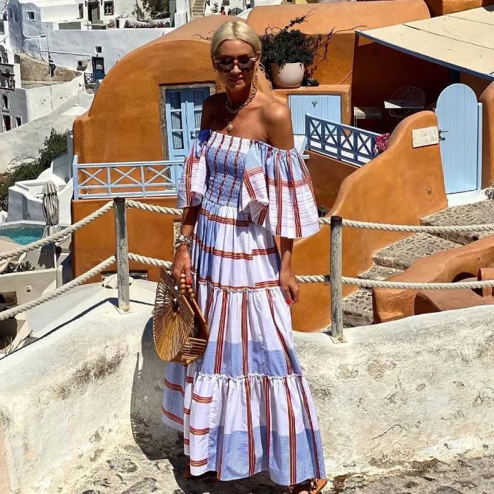 Fallon - Luxe Mexicaanse maxi-jurk met bloemenprint