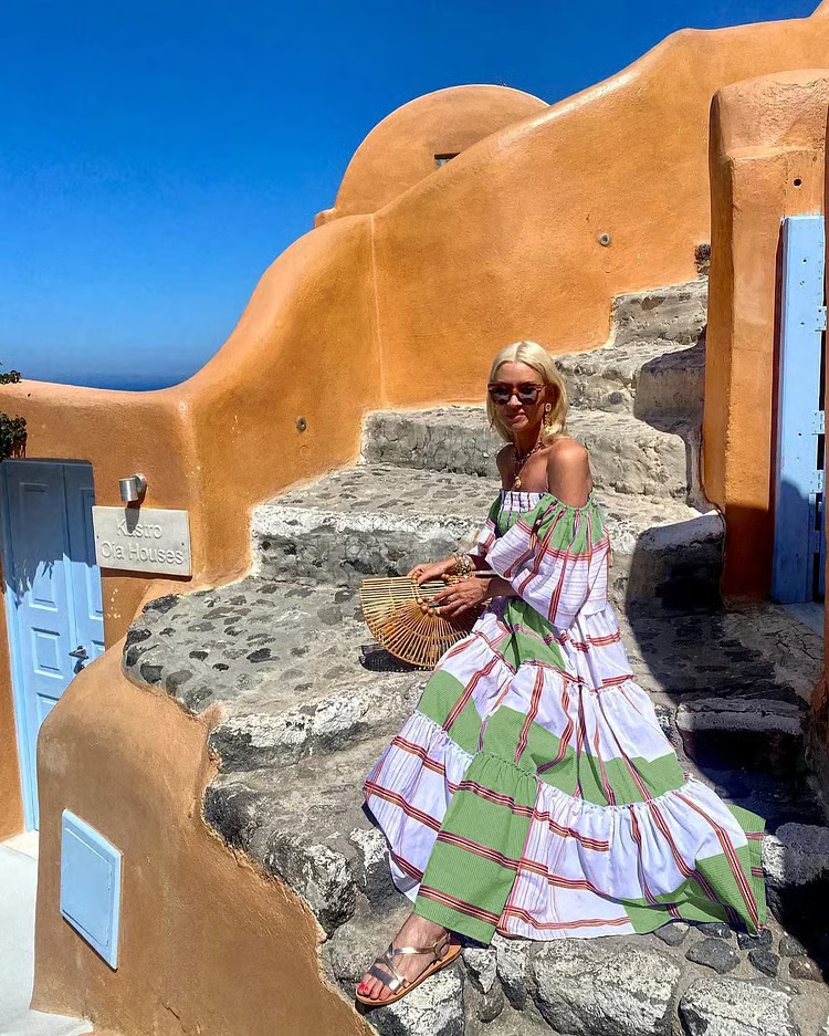 Fallon - Luxe Mexicaanse maxi-jurk met bloemenprint
