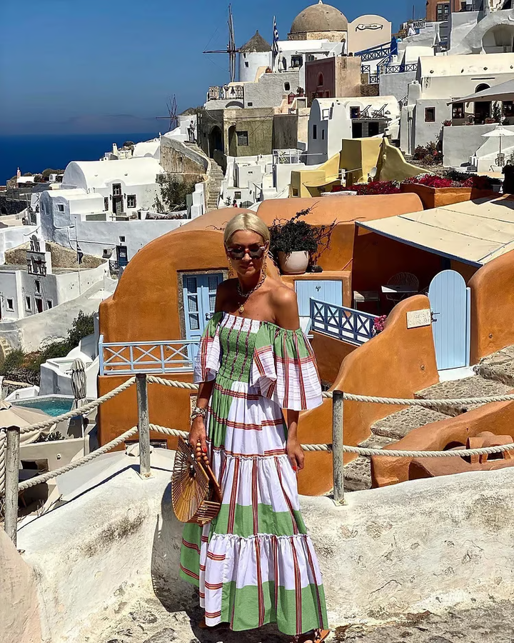 Fallon - Luxe Mexicaanse maxi-jurk met bloemenprint