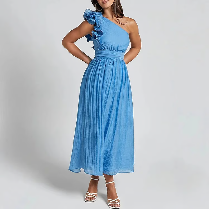Bellamy - Chic schuine elegante zomerjurk