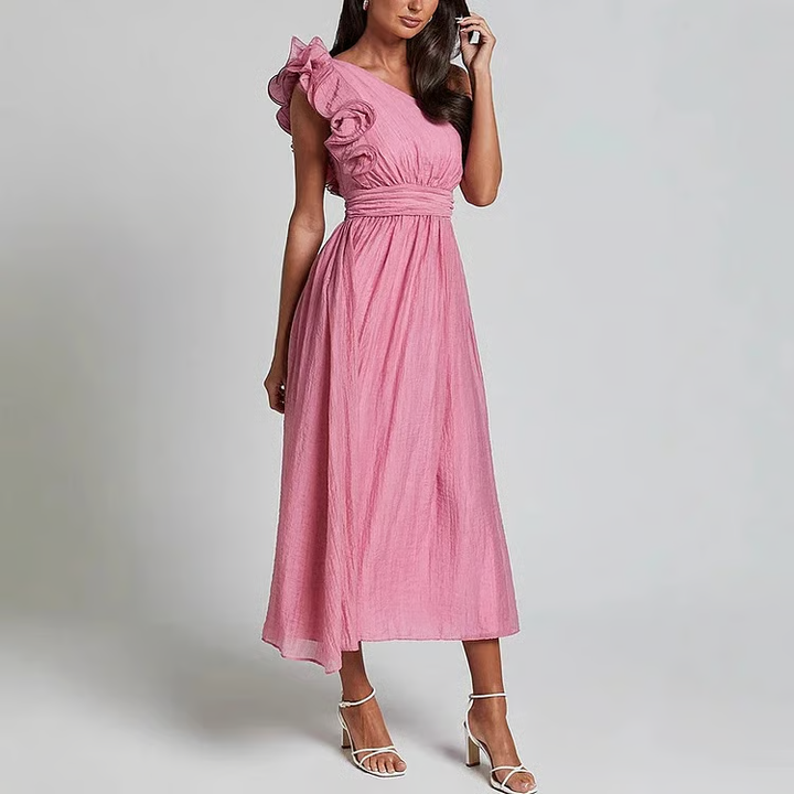 Bellamy - Chic schuine elegante zomerjurk