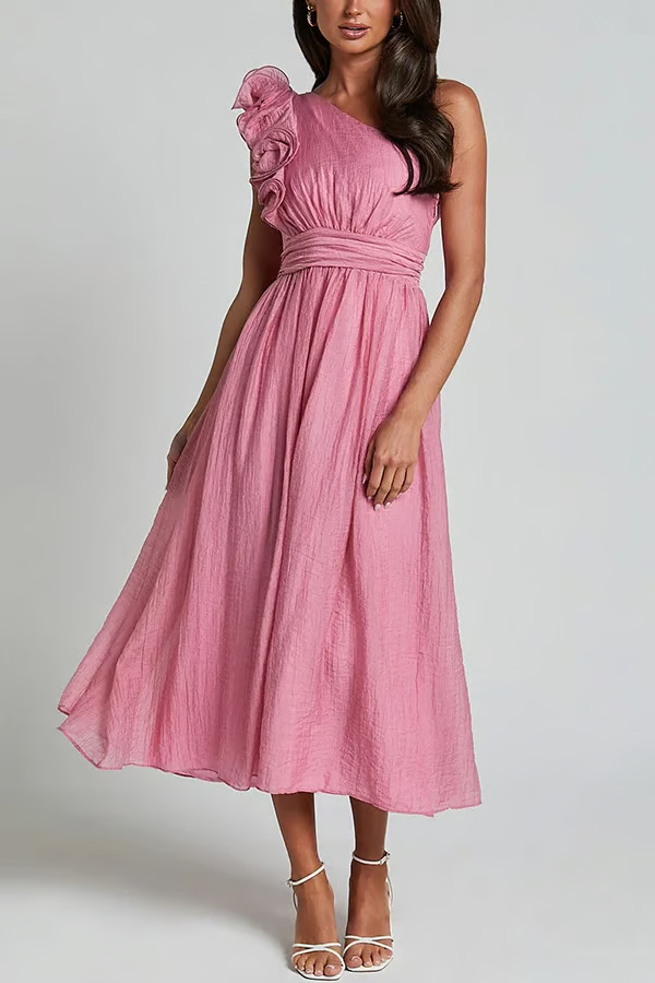 Bellamy - Chic schuine elegante zomerjurk