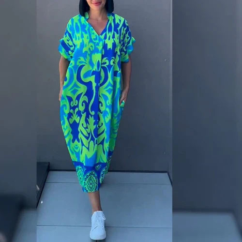 Gabriella – Figuurflatterende bloemenjurk