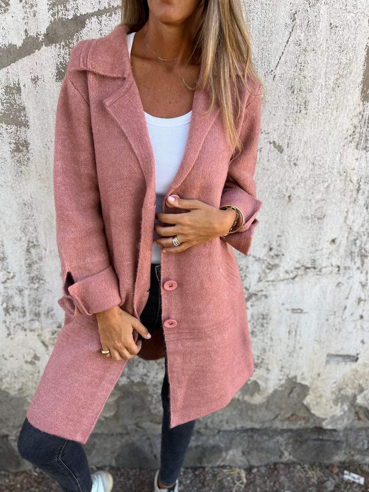 Mia | Long Casual Coat with Lapels