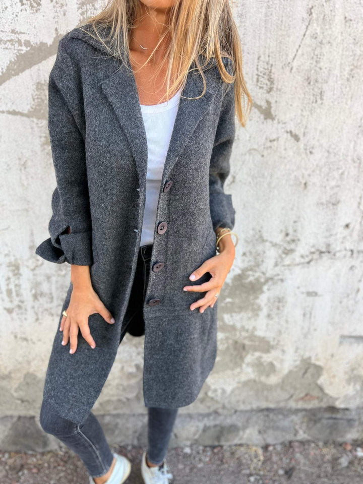 Mia | Long Casual Coat with Lapels