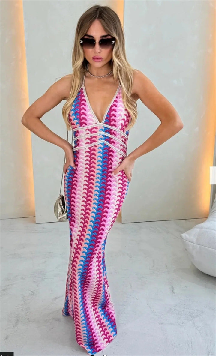 Charlotte - Boho gehaakte strandtuniekjurk 
