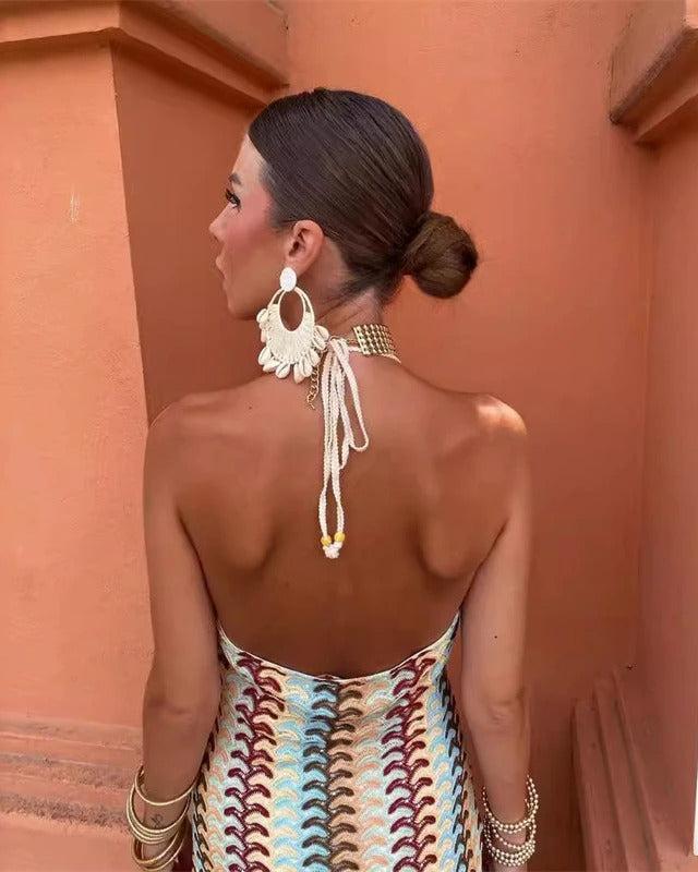 Charlotte - Boho gehaakte strandtuniekjurk 