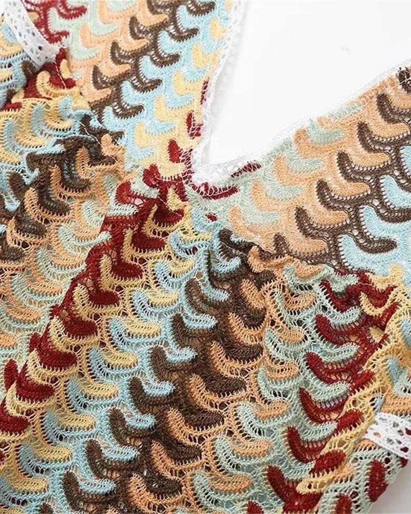 Charlotte - Boho gehaakte strandtuniekjurk 