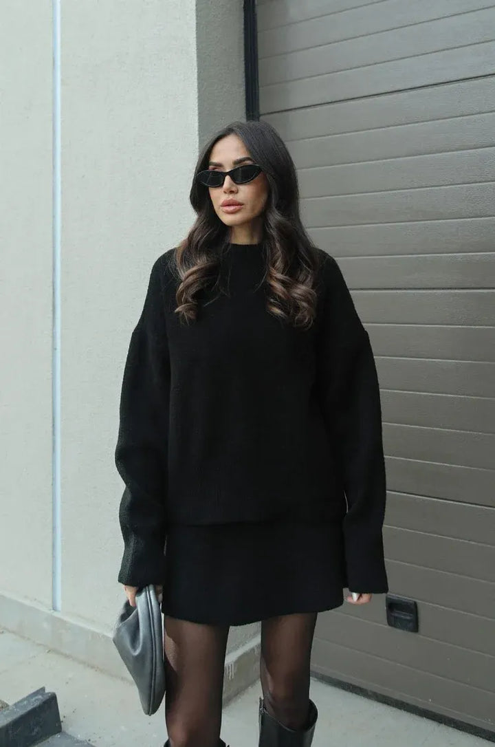 Carol - Knit Skirt Suit (Top + Skirt)