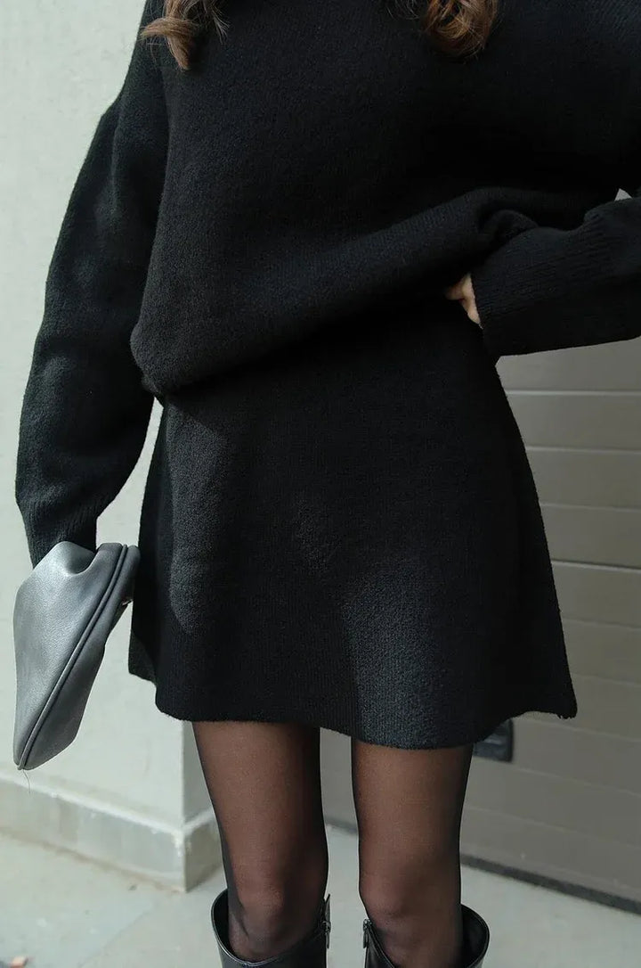 Carol - Knit Skirt Suit (Top + Skirt)