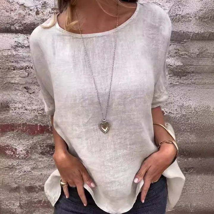 Kira™ - Casual blouse van katoen en linnen