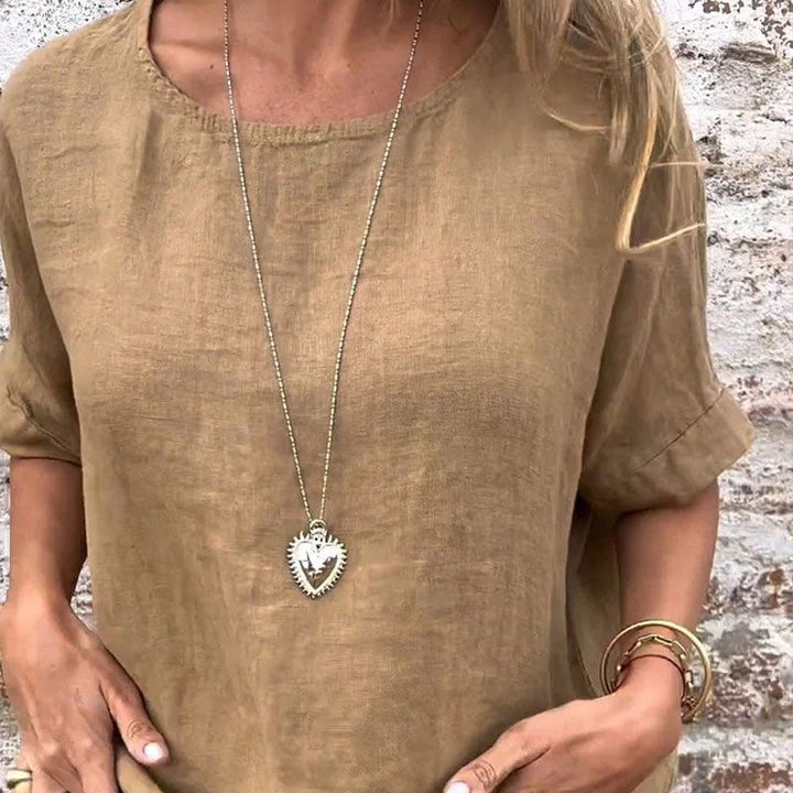 Kira™ - Casual blouse van katoen en linnen