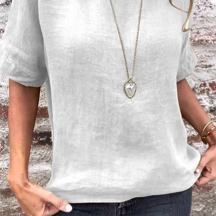 Kira™ - Casual blouse van katoen en linnen