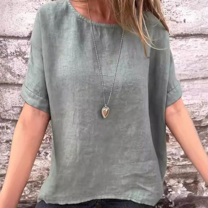 Kira™ - Casual blouse van katoen en linnen